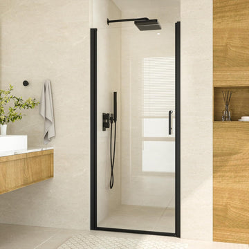 32" W x 72" H Frameless Pivot Shower Door, 1/4" (6mm) Clear SGCC Tempered Glass Shower Door