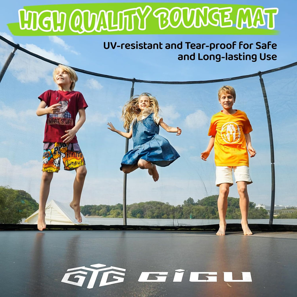 10FT 12FT 14FT 15FT 16FT Recreational Trampolines with Enclosure Net and Ladder and Anti-Rust Coating, ASTM Approved