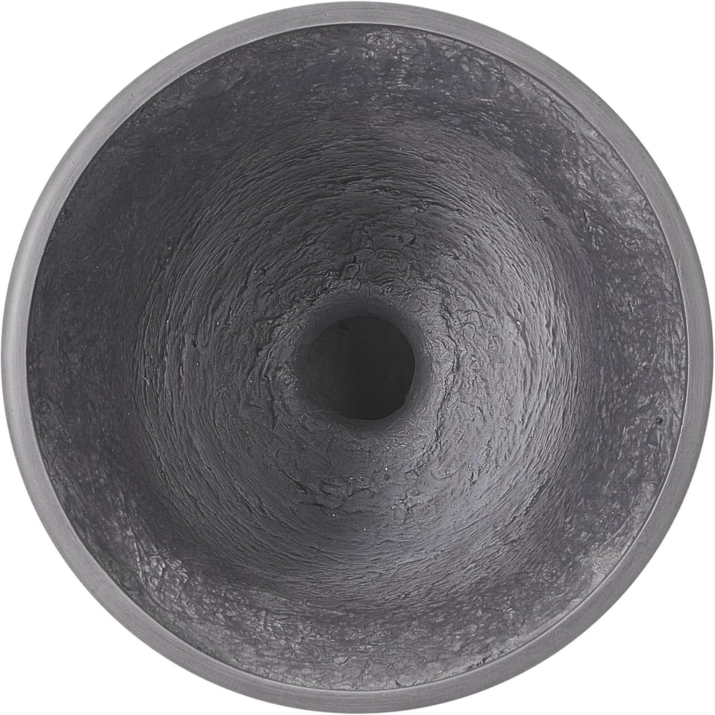 Sical Round Concrete Planter Set of 2, 2 Pack Garden Flower Pot with Drainage Hole, MGO Patio Urn Planter for Outdoor