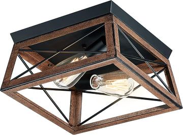 Farmhouse Flush Mount Ceiling Light Fixture, Outdoor Porch Ceiling Lights