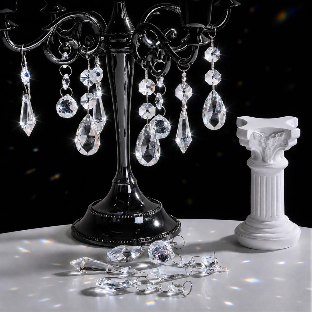 50pcs Assorted Chandelier Crystal Prism Replacement Suncatcher