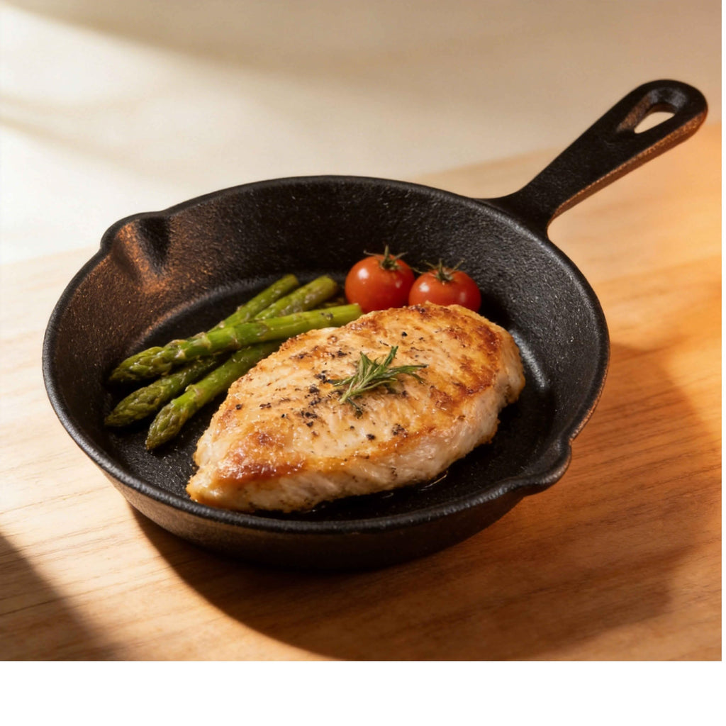 Pre-Seasoned Cast Iron Skillet, 8 Inch, Black