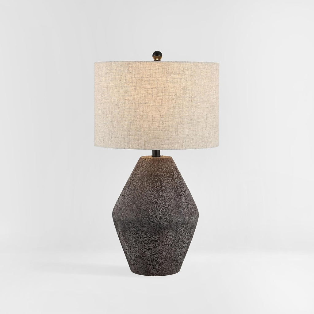Ersta Brown Modern Rustic Farmhouse Table Lamp, 27-Inch Accent Lamp (TBL4367A)