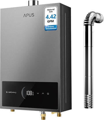 Tankless Water Heater Natural Gas, Up to 4.42 GPM, Indoor Tankless Water Heater, 95