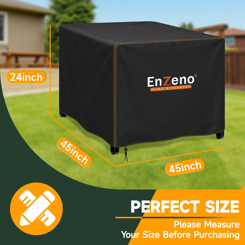 Fire Pit Cover Square 45x45x24inch, FirePit Table Cover Waterproof