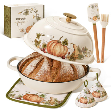 Cast Iron Dutch Oven Pot with Lid, 6QT Bread Oven, Christmas Gift