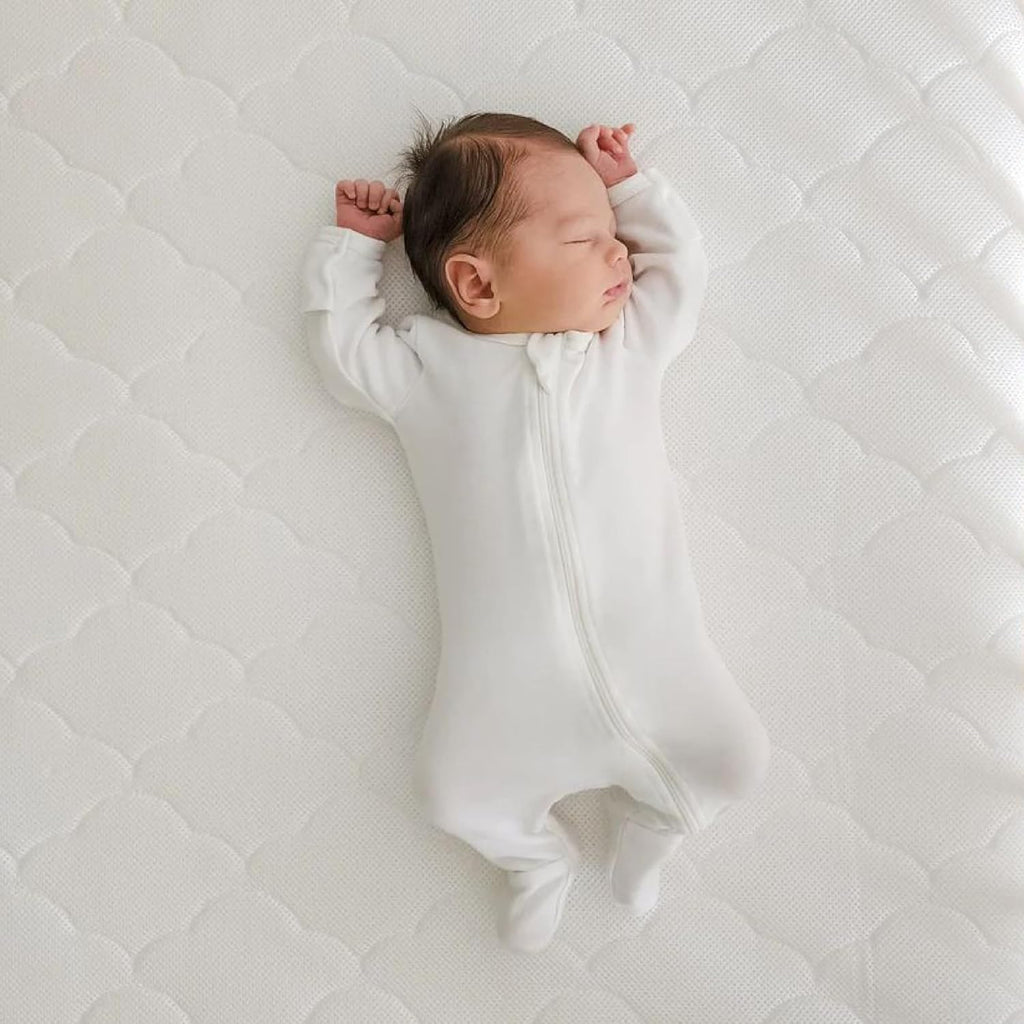 Crib Mattress & Toddler Bed, Breathable & Washable - White