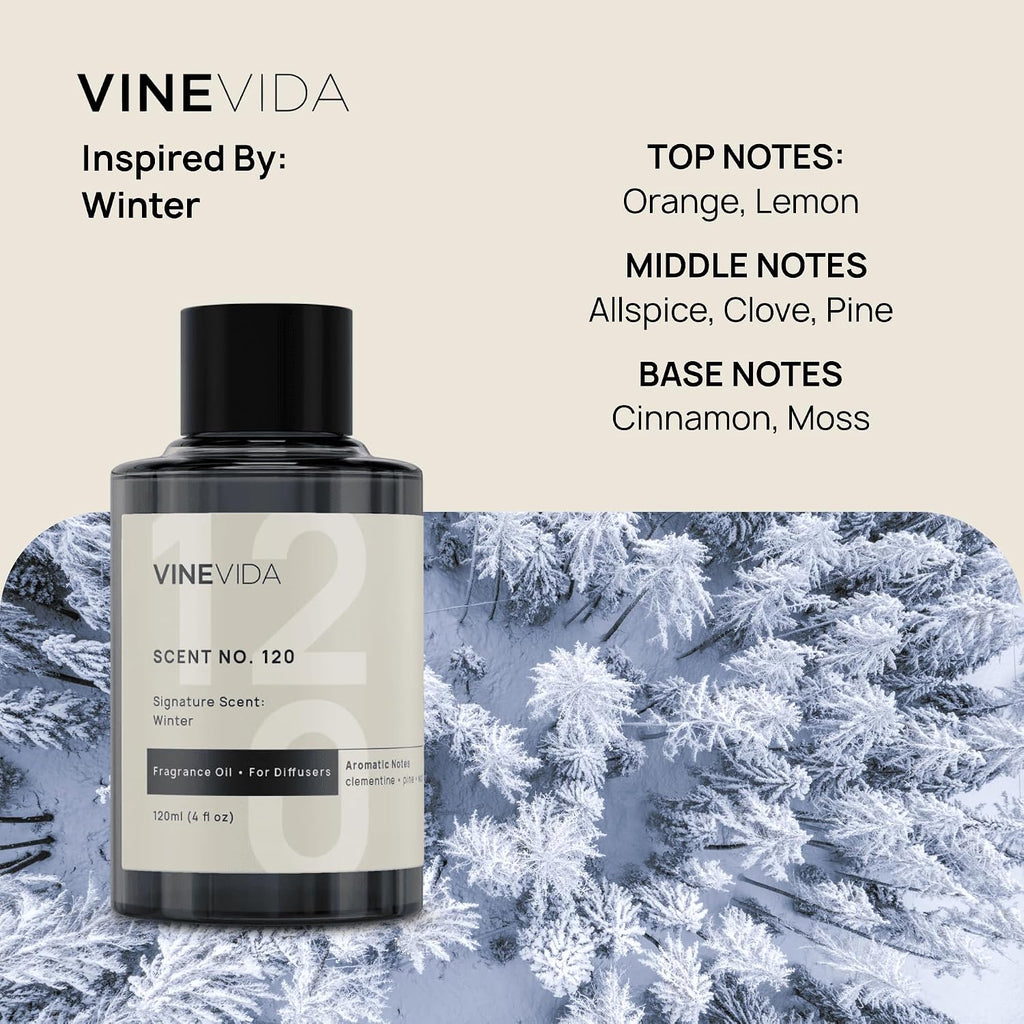 Winter Collection (Pack of 4) - Diffuser Fragrance Oil Set - Cold Air Diffuser Oil | Waterless Diffuser Oil Refill