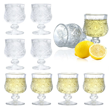 Cordial Glasses, 1.7oz/50ml, Shot Glasses Set of 8, shot glasses with stem/tequila shot glasses/Sherry glasses