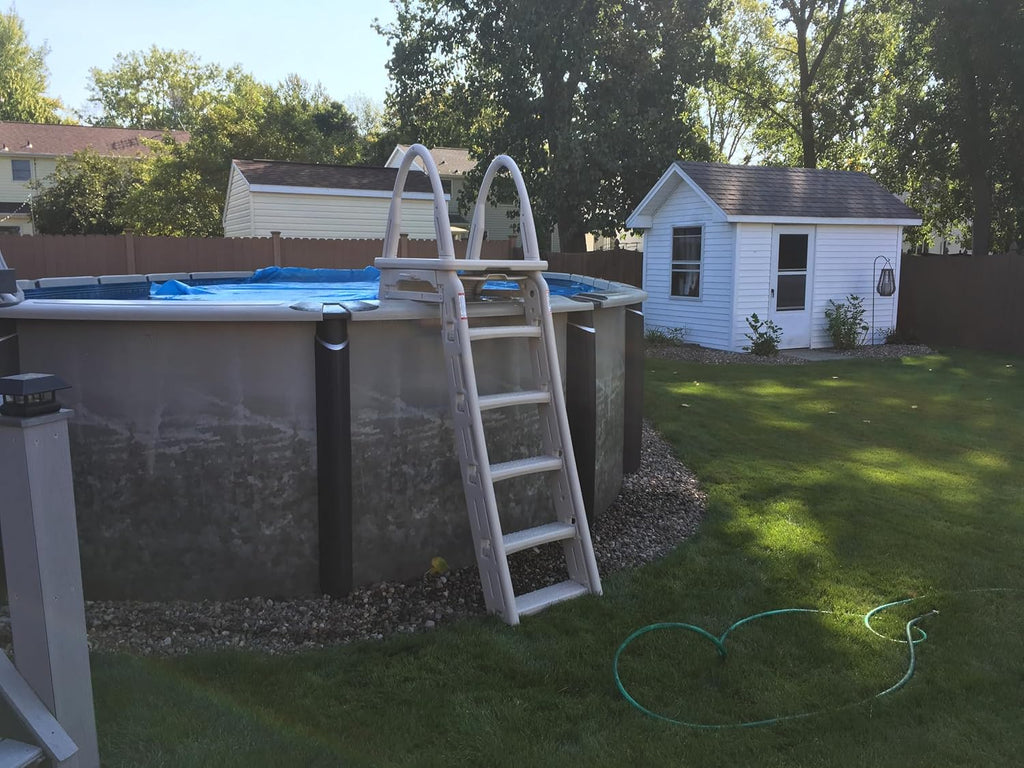 Plastics 7200 Roll Guard fits Above-Ground Pool Heights from 48" to 56" A Frame Safety Ladder for Above Ground