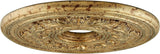 Ceiling Medallion, Hand Applied Vintage Gold Leaf with Gilded Accents, 22.k"Dx1.5"H