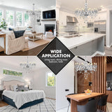 10 Lights Crystal Chandelier Luxurious K9 Crystal Ceiling Candle Pendant Lamp for Dining Living Room Bedroom Hallway Entry, Transparent A110-B08J3235RT