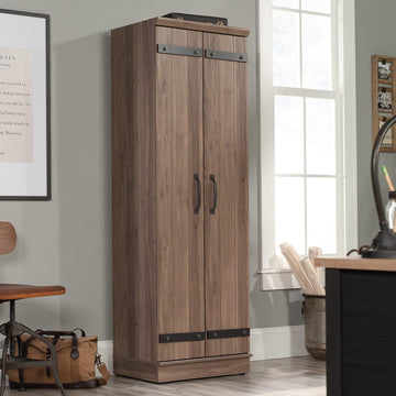 HomePlus 2-Door Farmhouse Storage Cabinet/Pantry cabinets, Salt Oak Finish