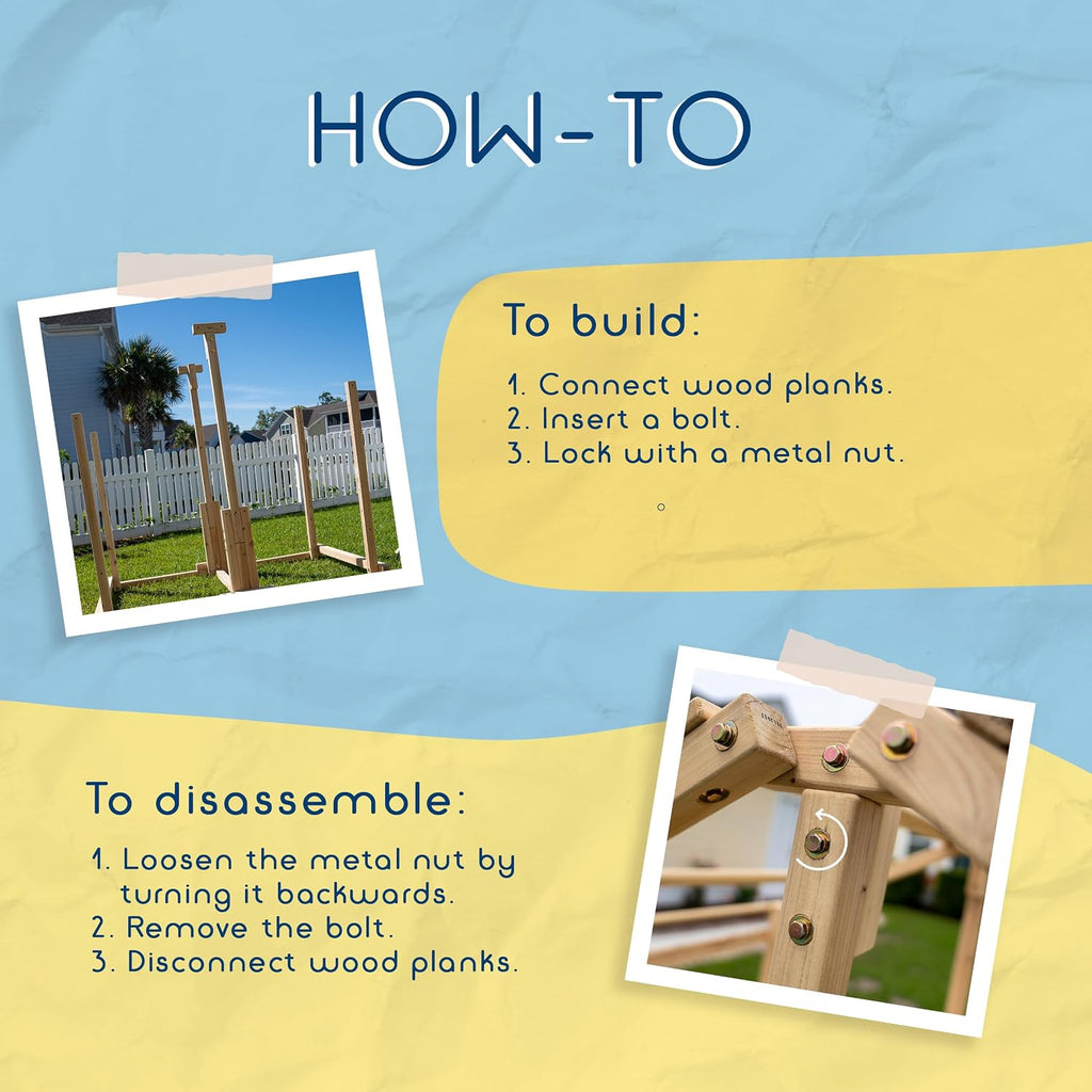 Playhouse - Kids Klubhouse Wooden Playhouse with Table & Benches - Multifunctional Toy for Fun Play & Learning