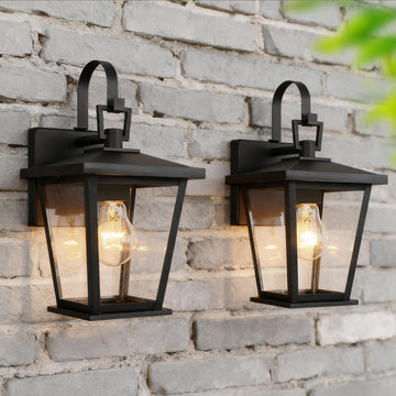 Outdoor Wall Light Fixture, Modern Black Porch Light, Outside Wall Lanterns