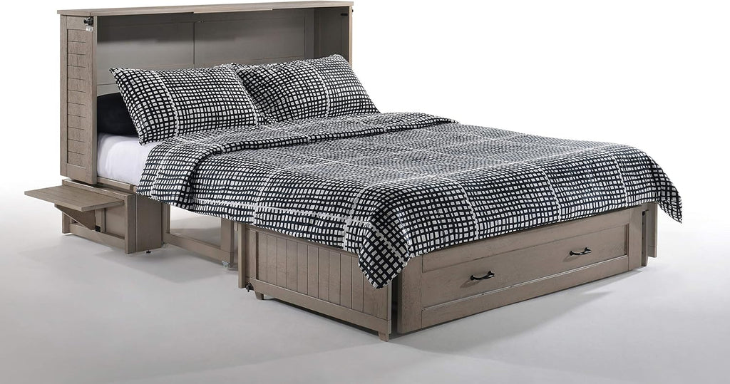 Driftwood with Mattress Murphy Cabinet Bed, Queen