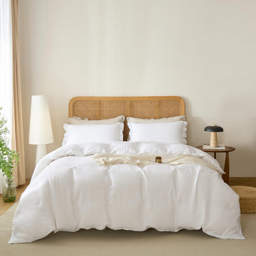 100% French Linen Duvet Cover Set, Organic Linen