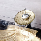 Bathroom Vessel Sink and Faucet Combo Bathroom Sink Tempered Glass Bowl Lavatory Sink Above Counter Vessel Vanity Sink