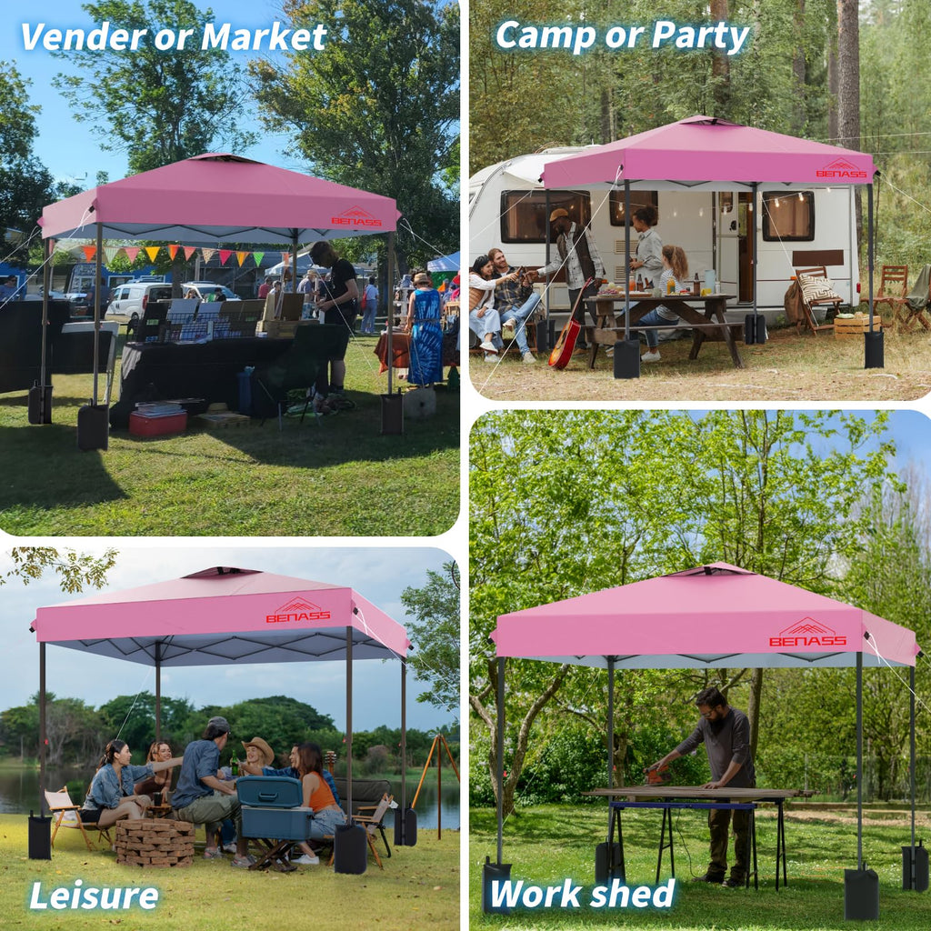 10x10 Pop Up Canopy Tent, Pink