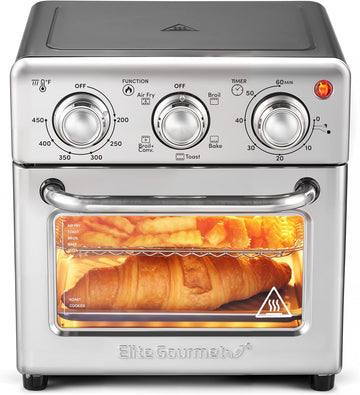 Compact 8.5Qt Air Fryer Oven - Mini Countertop Air Fryer with Adjustable Time & Temperature Controls