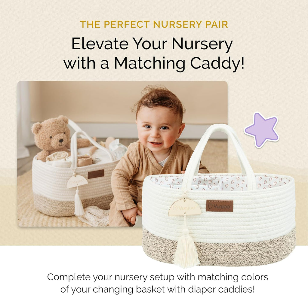 Baby Changing Basket, Portable Diaper Changing Pad, Moses Basket for Newborns, Changing Table Topper for Baby
