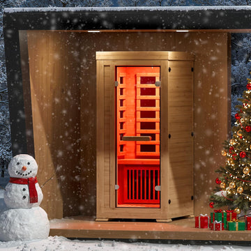 Infrared Wood Sauna 5.4Ft 1 Person