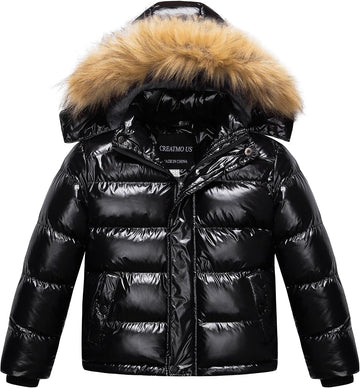 Boy's Water Resistant Winter Coats Warm Fleece Lined Outwear Windbreaker Ski Jacket