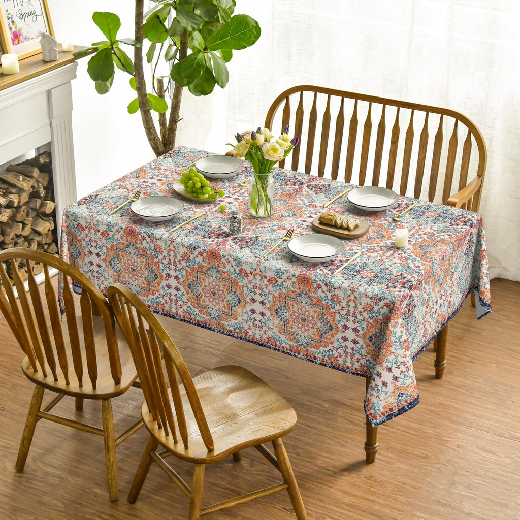 Boho Bohemia Style Tablecloth, 60x84 Inch Rectangular