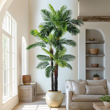 9.1FT Artificial Phoenix Palm Tree Artificial Plants Indoor Outdoor Large Faux Coconut Silk Palm Tree Tropical Fake