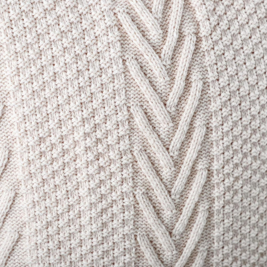 Cotton Knitted Decorative Lumbar Throw Pillow Covers Soft Cozy Outdoor Cushion Cases Luxury Modern Pillowcases