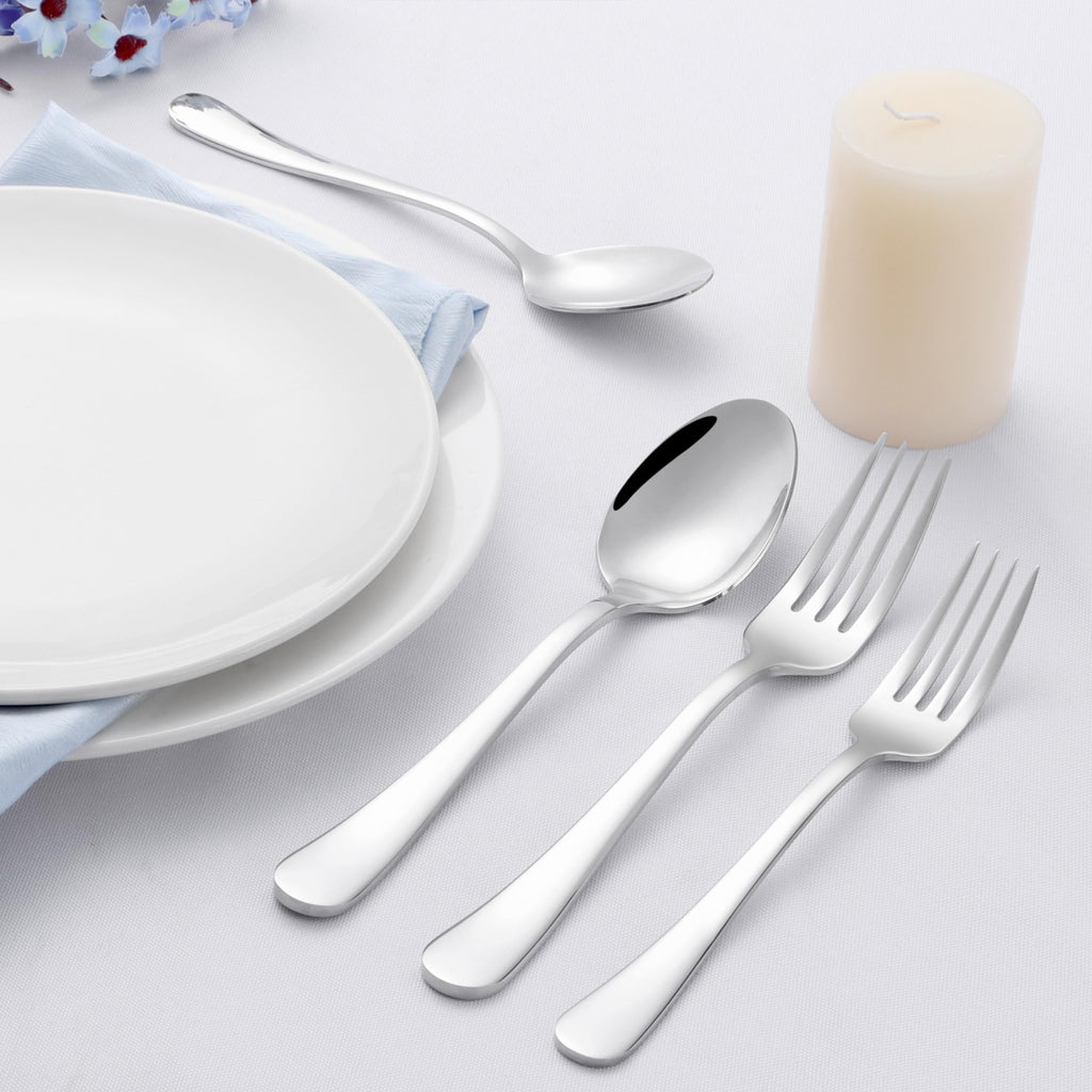 Heavy Duty Silverware Set for 4, 20 Pcs Stainless Steel Flatware Set