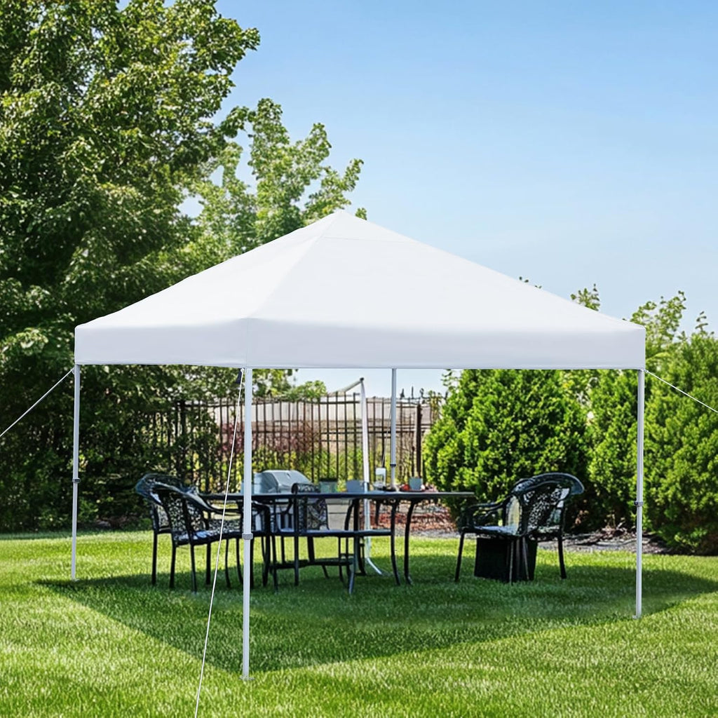 Outdoor Pop Up 10 x 10 Canopy Tent for Events, Portable with Easy Setup, Sun Shelter, Includes Wheeled Carry Bag