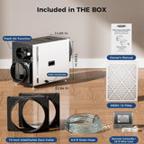 Whole House Dehumidifier, 90 PPD Commercial Grade Whole Home Dehumidifiers for Garages, Water Damage Restoration