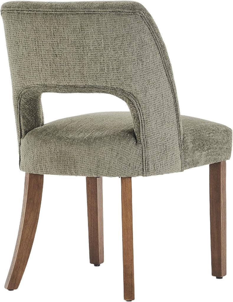 Wooden Dining Chairs Set of 4, Modern Fabric Upholstered Dining Room Chair Kitchen Chairs, Farmhouse Dinner Chair for