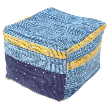 Pouf Cover Square Pouf Ottoman Cover Boho Linen Cushion Decorative Square Unstuffed Thick Cotton Linen Tatami