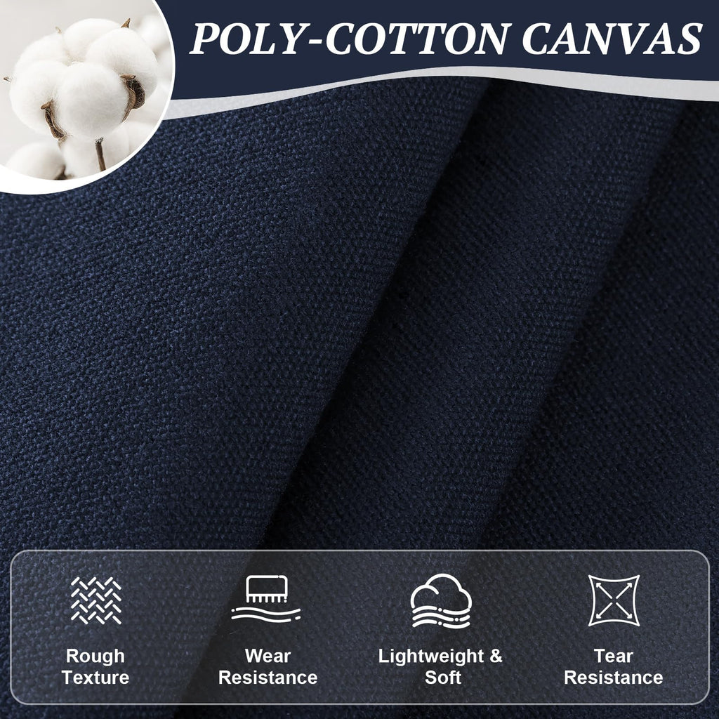 Canvas Fabric 10oz Cotton Upholstery Fabric Drop Cloth 10 Yard Navy Blue