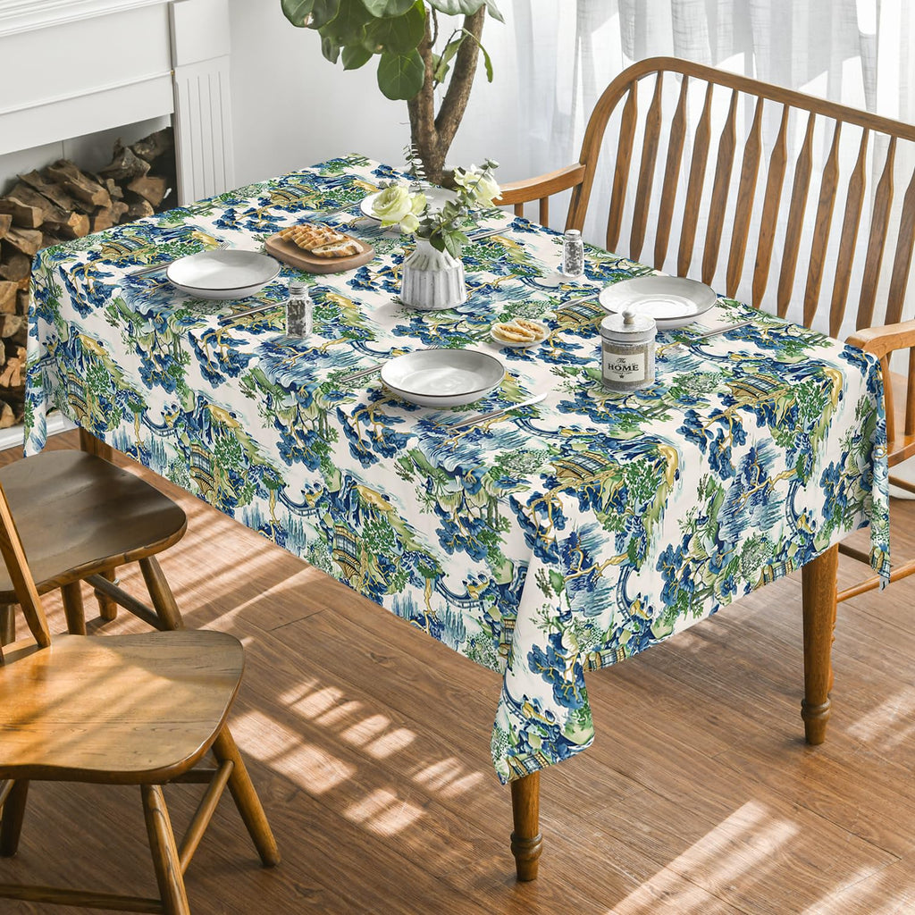 Chinoiserie Tablecloth 60x120 Inch Rectangular