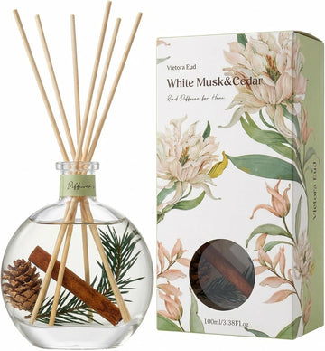 Cedarwood & White Musk Reed Diffuser, 3.34 Fl Oz