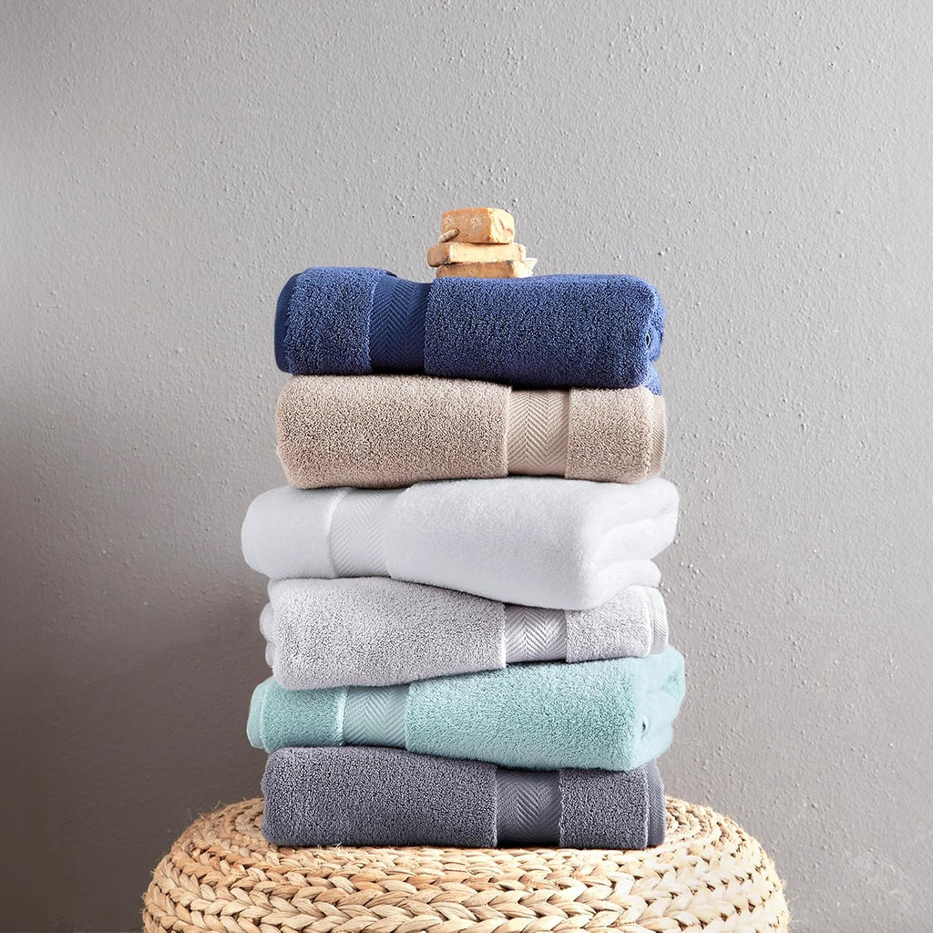CTT - Luxury 6 Piece Towel Set, 100% Turkish Cotton, Quick Drying, Highly Absorbent & Comfy, Includes 2 Bath Towels
