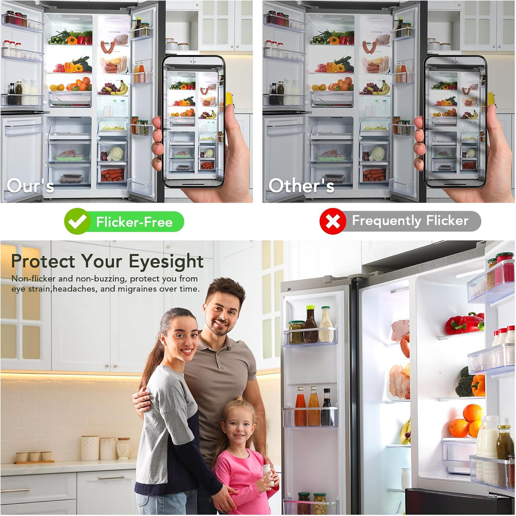 LED Refrigerator Light Bulb 40 Watt Equivalent, Fridge Light Bulb 120V, Appliance Bulb Daylight 5000K, A15 E26 Medium (4 Pack)