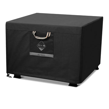 Fire Pit Cover Square 32", 600D Heavy Duty Fabric 100% Waterproof