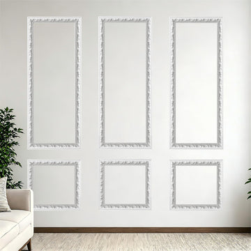 Peel and Stick Wall Molding Kit,Pre-Cut Floral Wainscoting Panel,24x54in