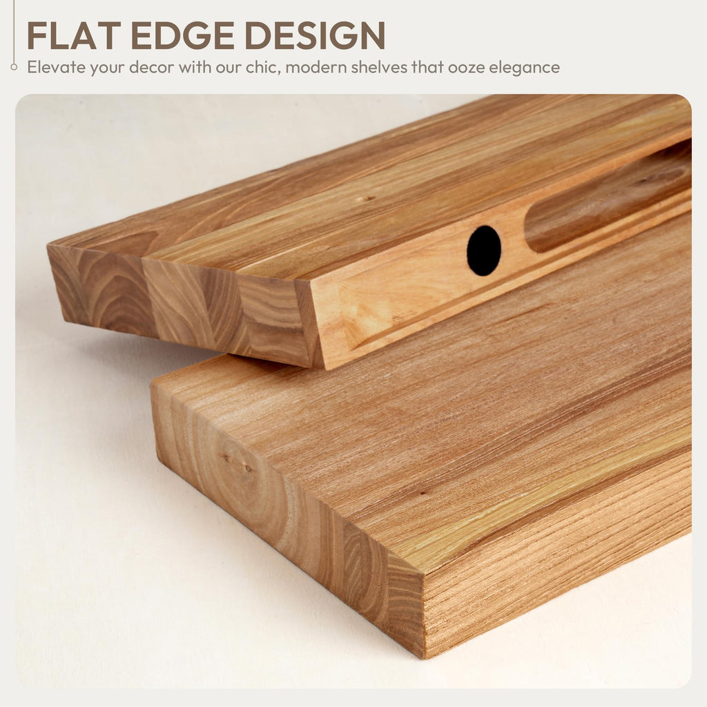 40in Solid Wood Floating Shelves for Wall, 1Pack|Natural