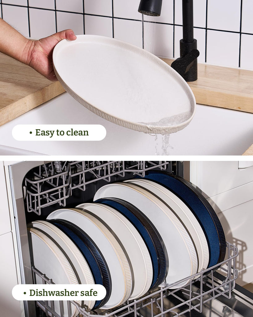 Large Serving Platters Set of 3 Sizes - Oval, Matte White