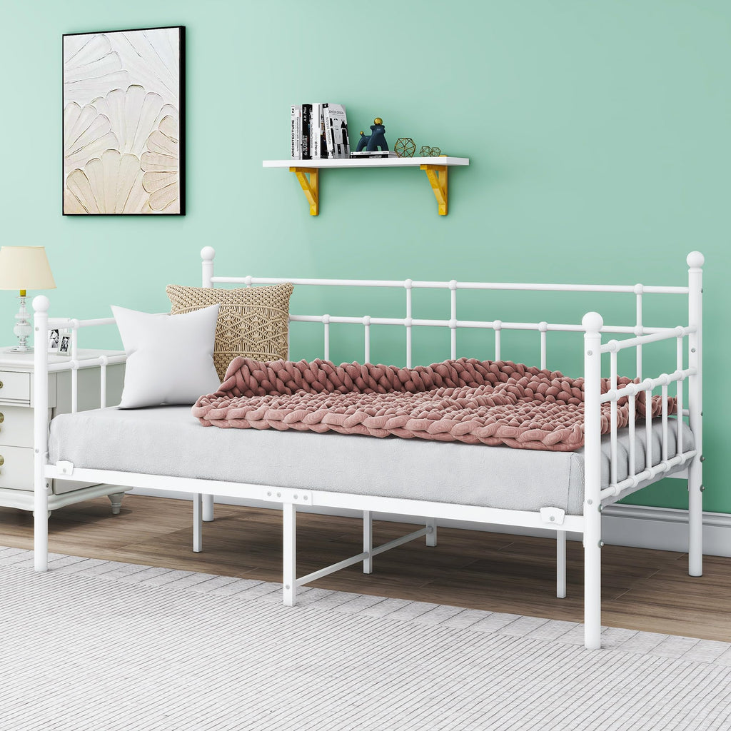 Twin Metal Daybed Frame Sofa Bed Frame with Headboard