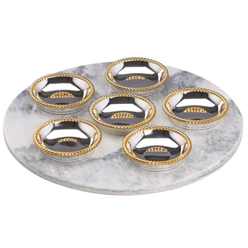 Roseland Judaica Collection, Decorative Judaica Tabletop & Holiday Décor, Seder Plate