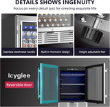 24 Inch Beverage Refrigerator, Beverage Cooler 180 Can Built-in Design