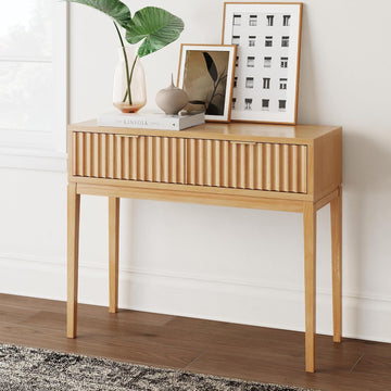 Virgo Wood Accent Storage Console Sofa Table, , 1, Warm Pine