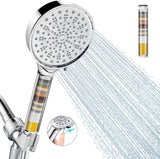 Filtered Shower Head with Handheld, High Pressure 6 Spray Mode Showerhead with Filters