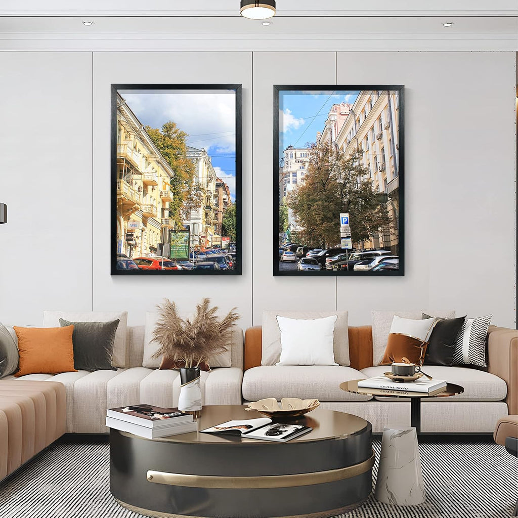 24x36 Poster Frame, Black Picture Frame for Wall Gallery, Vertically and Horizontally Display Posters, Paintings and